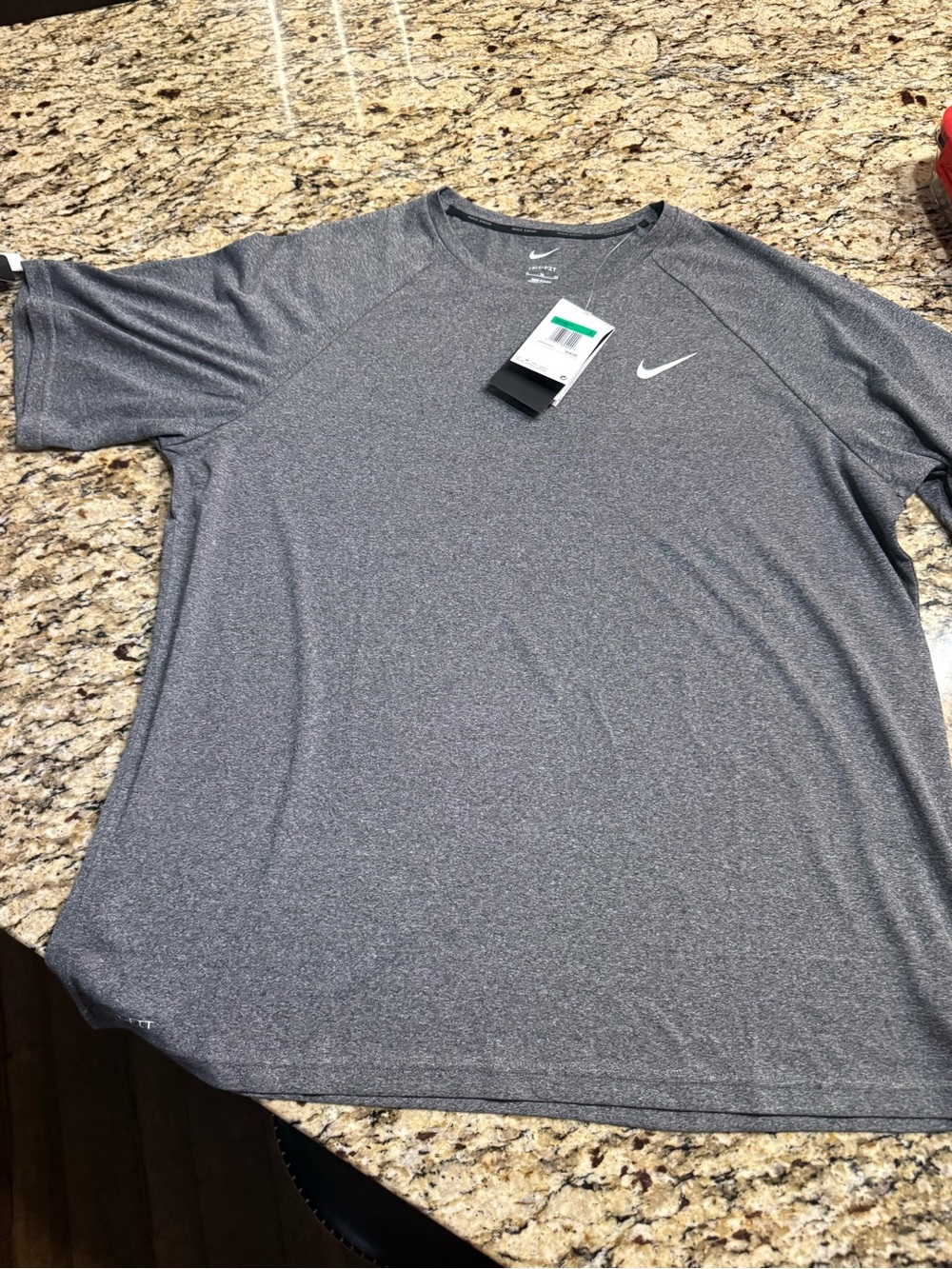 Nike Men’s Gray Dri-FIT Short Sleeve Athletic Tee